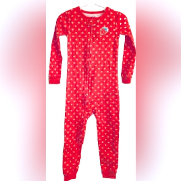 Carter's Other - Carter's Coral and White Polka Dot One Piece Pajama Set Size 3T